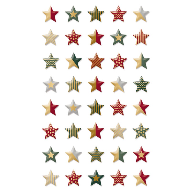 ΑΥΤΟΚΟΛΛΗΤΑ BSB CREATIVE CHRISTMAS SMALL STARS (1 φύλλο)