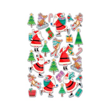 ΑΥΤΟΚΟΛΛΗΤΑ BSB CREATIVE CHRISTMAS METALIC SANTA CLAUS (1 φύλλο)