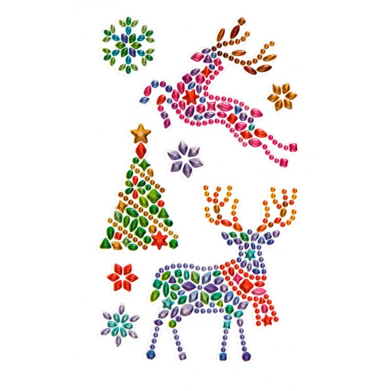 ΑΥΤΟΚΟΛΛΗΤΑ BSB CREATIVE CHRISTMAS CRYSTAL REINDEER (1 φύλλο)