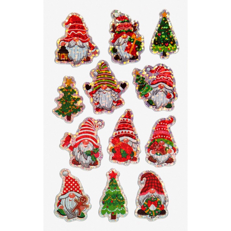 ΑΥΤΟΚΟΛΛΗΤΑ BSB CREATIVE CHRISTMAS METAL.HOLOGRAPHIC SANTA  (1 φύλλο)