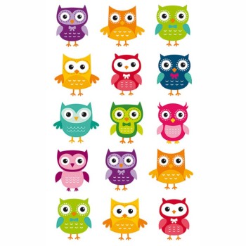 ΑΥΤΟΚΟΛΛΗΤΑ BSB CREATIVE SHAKE ME OWLS (1 φύλλο)
