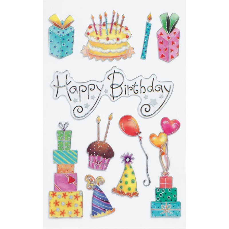 ΑΥΤΟΚΟΛΛΗΤΑ BSB METALIC HAPPY BIRTHDAY (1 φύλλο)
