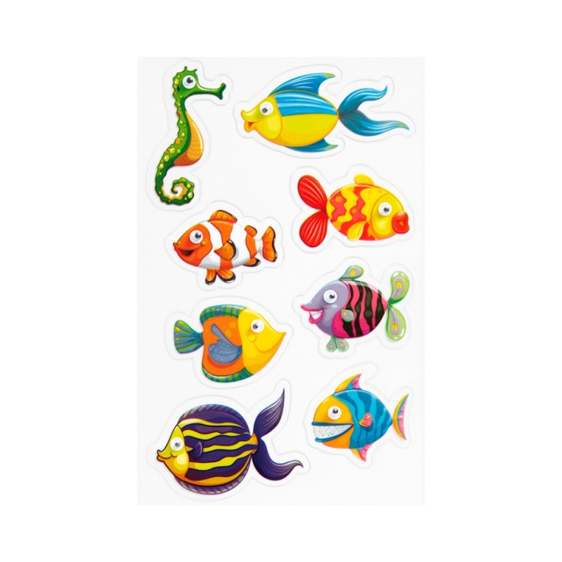 ΑΥΤΟΚΟΛΛΗΤΑ BSB CREATIVE 3D MOOVING EYES FISH (1 φύλλο)