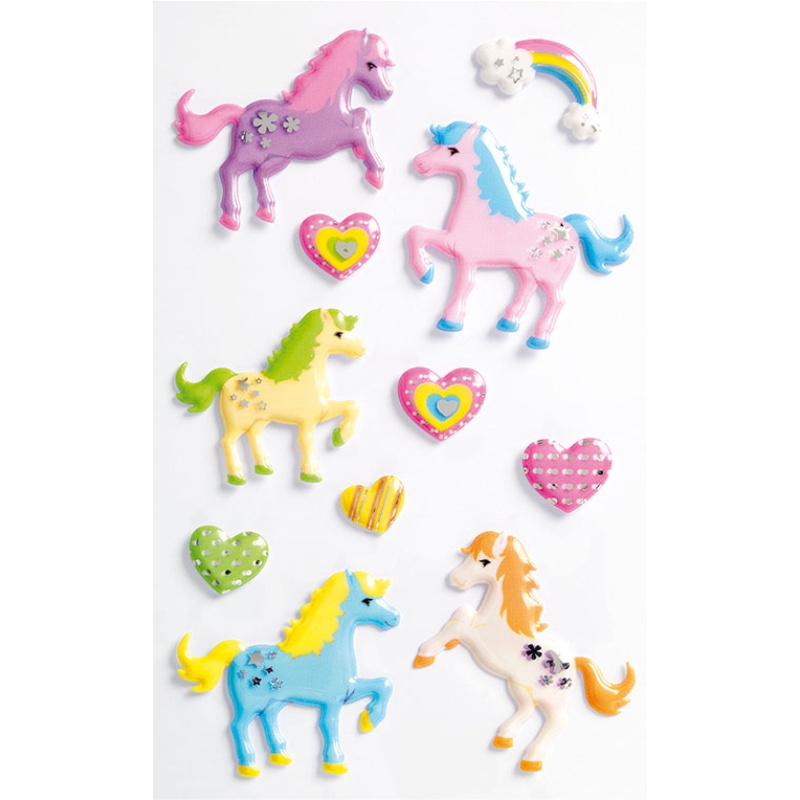 ΑΥΤΟΚΟΛΛΗΤΑ BSB METALIC 3D HORSES (1 φύλλο)
