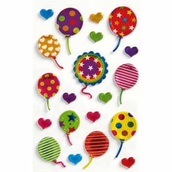ΑΥΤΟΚΟΛΛΗΤΑ BSB METALIC 3D BALLOONS (1 φύλλο)