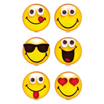 ΑΥΤΟΚΟΛΛΗΤΑ BSB CREATIVE 3D MOOVING EYES SMILEY (1 φύλλο)