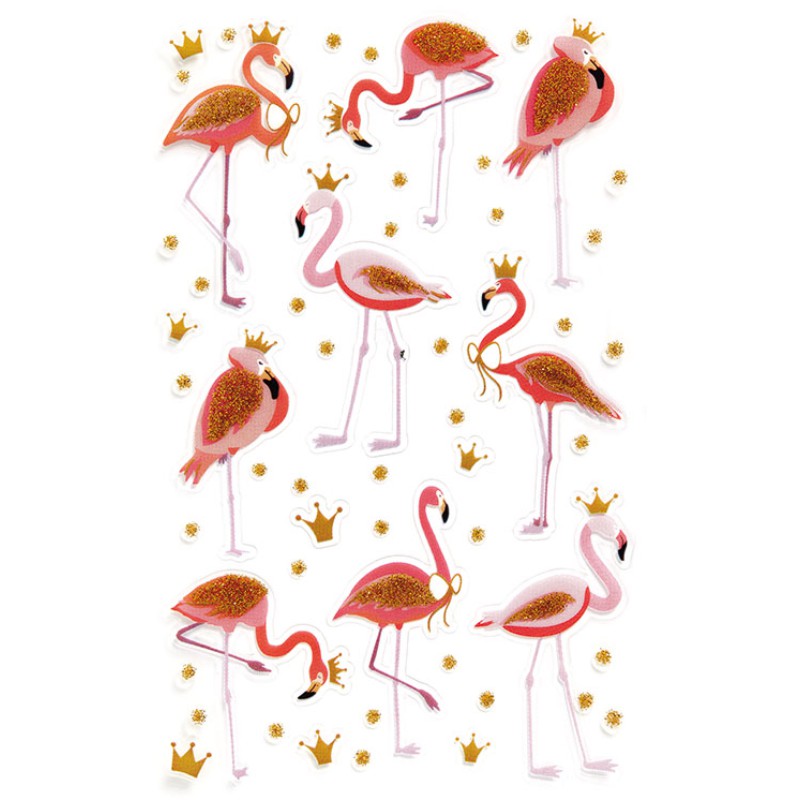 ΑΥΤΟΚΟΛΛΗΤΑ BSB METALIC FOIL FLAMINGOS (1 φύλλο)