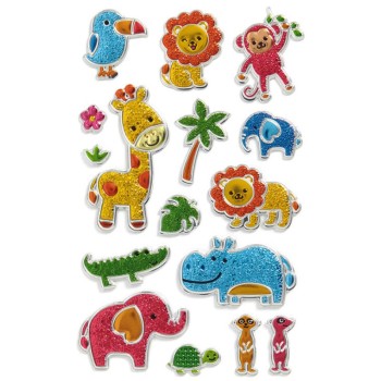 ΑΥΤΟΚΟΛΛΗΤΑ BSB METALLIC 3D FUNNY LION (1 φύλλο)