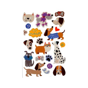 ΑΥΤΟΚΟΛΛΗΤΑ BSB CEATIVE 3D DOGS (1 φύλλο)