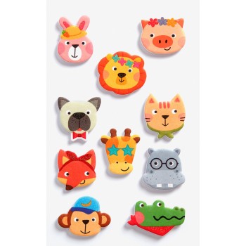 ΑΥΤΟΚΟΛΛΗΤΑ BSB CEATIVE 3D ANIMALS (1φυλλο)