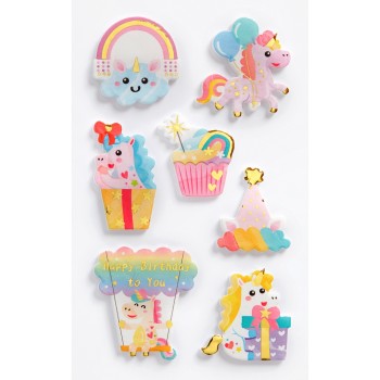 ΑΥΤΟΚΟΛΛΗΤΑ BSB CEATIVE 3D UNICORN (1φυλλο)