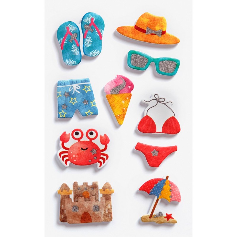 ΑΥΤΟΚΟΛΛΗΤΑ BSB CEATIVE 3D BEACH (1φυλλο)