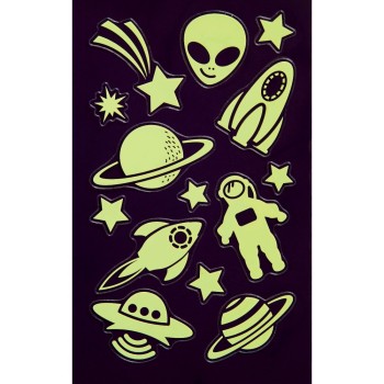 ΑΥΤΟΚΟΛΛΗΤΑ BSB GLOW IN THE DARK SPACE (1φύλλο)