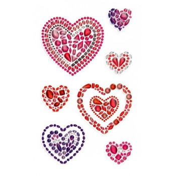ΑΥΤΟΚΟΛΛΗΤΑ BSB CRYSTAL HEARTS (1 φύλλο)