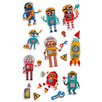 ΑΥΤΟΚΟΛΛΗΤΑ BSB METALLIC 3D ROBOT (1φυλλο)