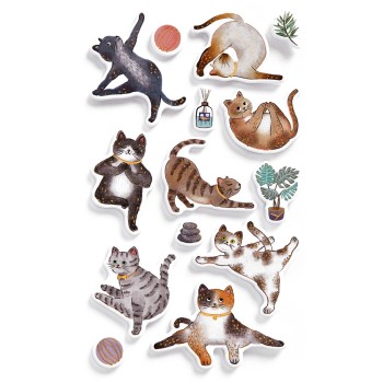 ΑΥΤΟΚΟΛΛΗΤΑ BSB CREATIVE PUFFY YOGA (1φυλλο)