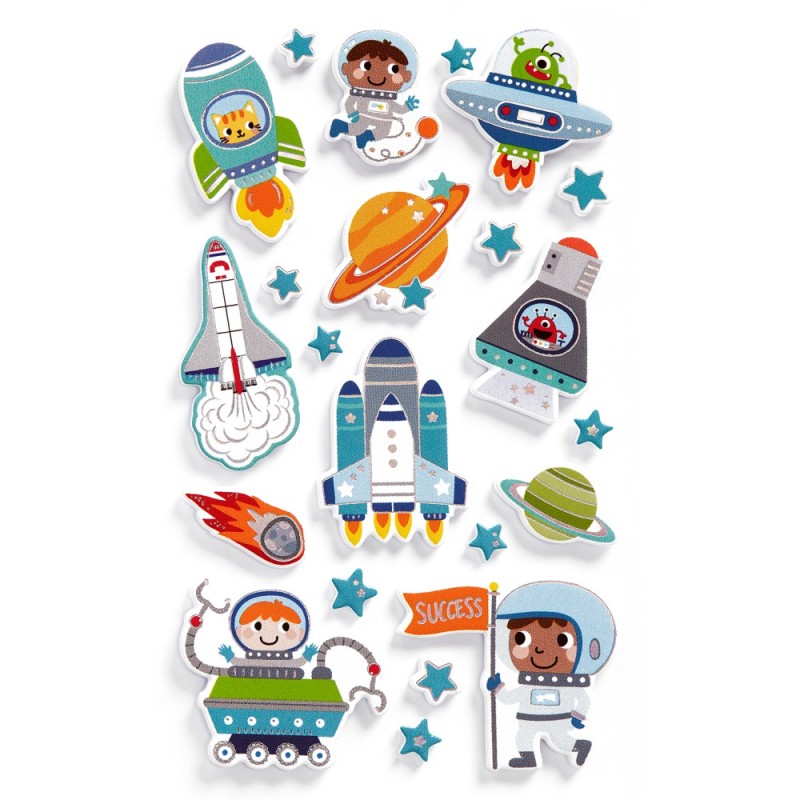 ΑΥΤΟΚΟΛΛΗΤΑ BSB CREATIVE PUFFY SPACE (1φυλλο)