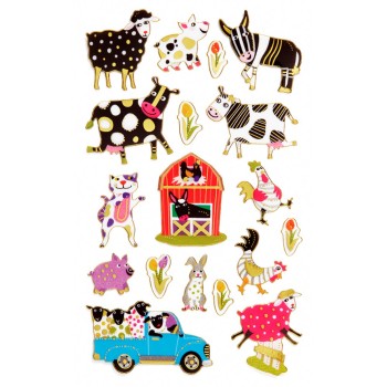 ΑΥΤΟΚΟΛΛΗΤΑ BSB METALIC FOIL COWS+SHEEPS (1 φύλλο)