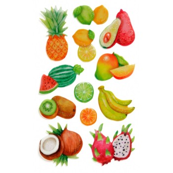 ΑΥΤΟΚΟΛΛΗΤΑ BSB GLITTER FRUITS (1 φύλλο)