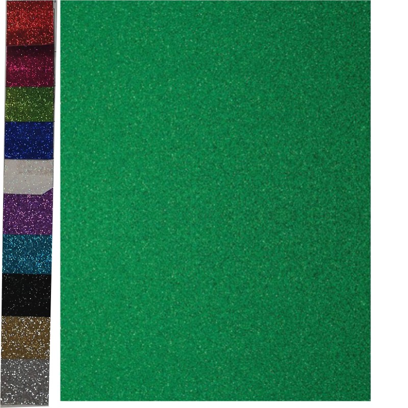 ΧΑΡΤΟΝΙΑ GLITTER COLORFIX 50χ70 GREEN 250γρ.