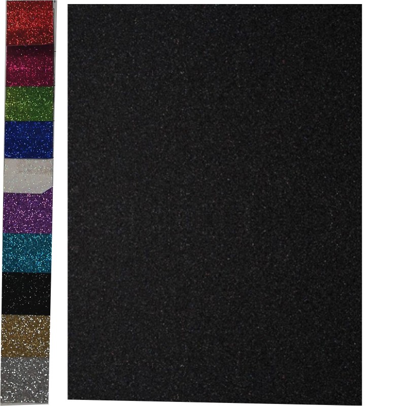 ΧΑΡΤΟΝΙΑ GLITTER COLORFIX 50χ70 BLACK 250γρ.