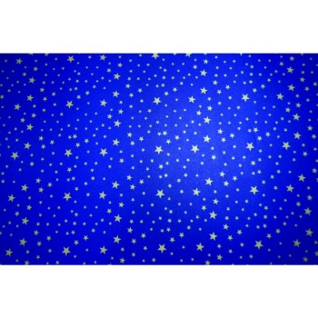ΧΑΡΤΟΝΙΑ 50Χ70 ΑΣΤΕΡΙΑ ΜΠΛΕ 250 gr (χρυσά αστέρια)
