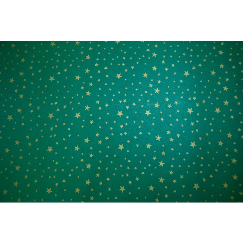 ΧΑΡΤΟΝΙΑ 50Χ70 ΑΣΤΕΡΙΑ ΠΡΑΣΙΝΟ 250 gr (χρυσά αστέρια)