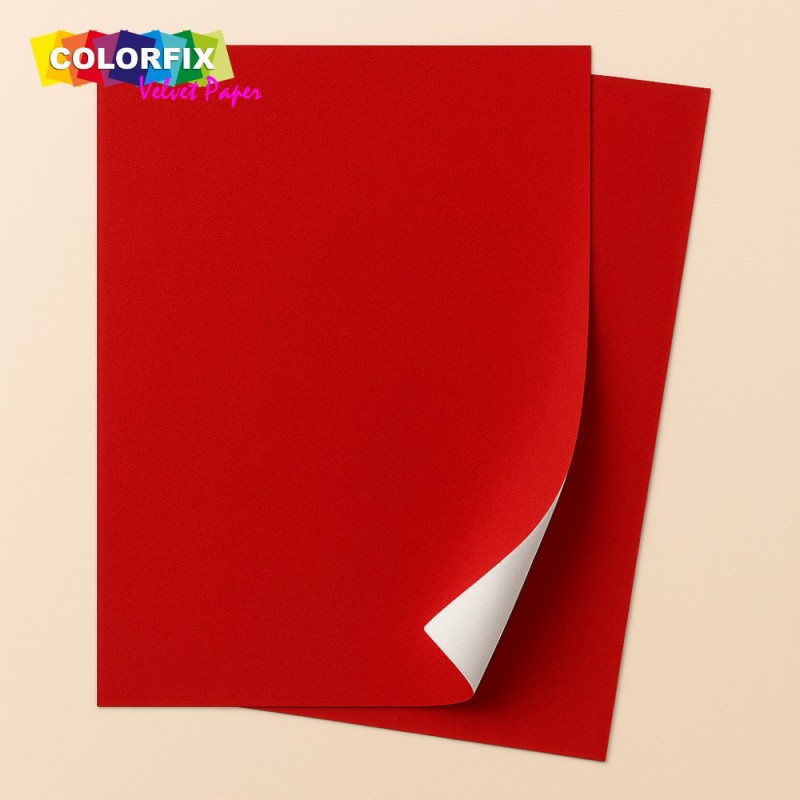 ΧΑΡΤΙ ΒΕΛΟΥΤΕ COLORFIX ΦΥΛΛΑ 60cm x 90cm ΚΟΚΚΙΝΟ