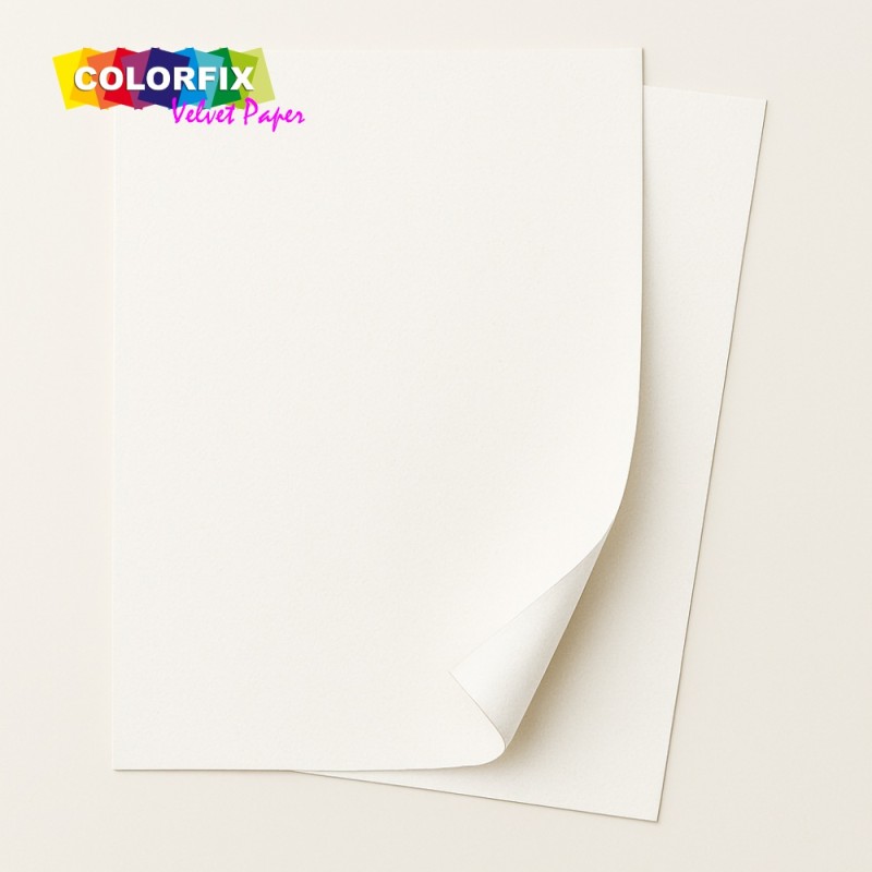 ΧΑΡΤΙ ΒΕΛΟΥΤΕ COLORFIX ΦΥΛΛΑ 60cm x 90cm ΛΕΥΚΟ