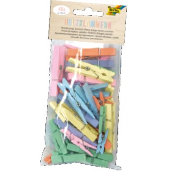 ΜΑΝΤΑΛΑΚΙΑ ΞΥΛΙΝΑ PASTEL ΣΕΤ 48τεμ. (Ασορτί μεγέθη)