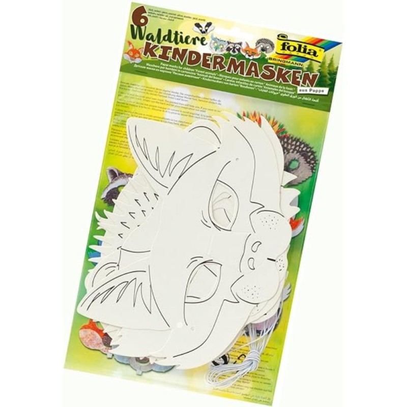ΜΑΣΚΕΣ FOLIA ΧΑΡΤΙΝΕΣ FOREST ANIMALS ΑΣΟΡΤΙ ΣΕΤ 6τεμ.