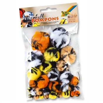 ΠΟΜ-ΠΟΜ POM-POM FOLIA ANIMAL 30τεμ.