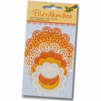 ΔΑΝΤΕΛΑ FOLIA ΣΤΡΟΓΓΥΛ. Φ 7-10cm  ΣΕΤ 6τεμ. ΚΙΤΡΙΝΗ