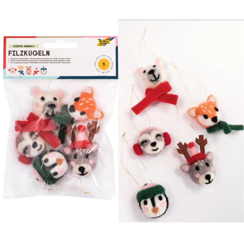 ΤΣΟΧΙΝΑ ΖΩΑΚΙΑ FOLIA ΧΡΙΣΤΟΥΓΕΝΝΩΝ ΚΡΕΜΑΣΤΑ ΑΣΟΡΤΙ ΣΕΤ 5τεμ.