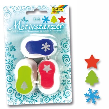 ΠΕΡΦΟΡΑΤΕΡ FOLIA ΣΧΕΔΙΑ ΧΡΙΣΤΟΥΓΕΝΝΩΝ ΣΕΤ 3τεμ. (αστέρι-δέντρο-χιονονυφάδα)