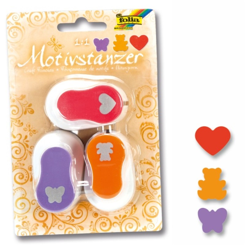 ΠΕΡΦΟΡΑΤΕΡ FOLIA ΣΧΕΔΙΑ ΣΕΤ 3τεμ. (καρδιά-αρκουδάκι-πεταλούδα)