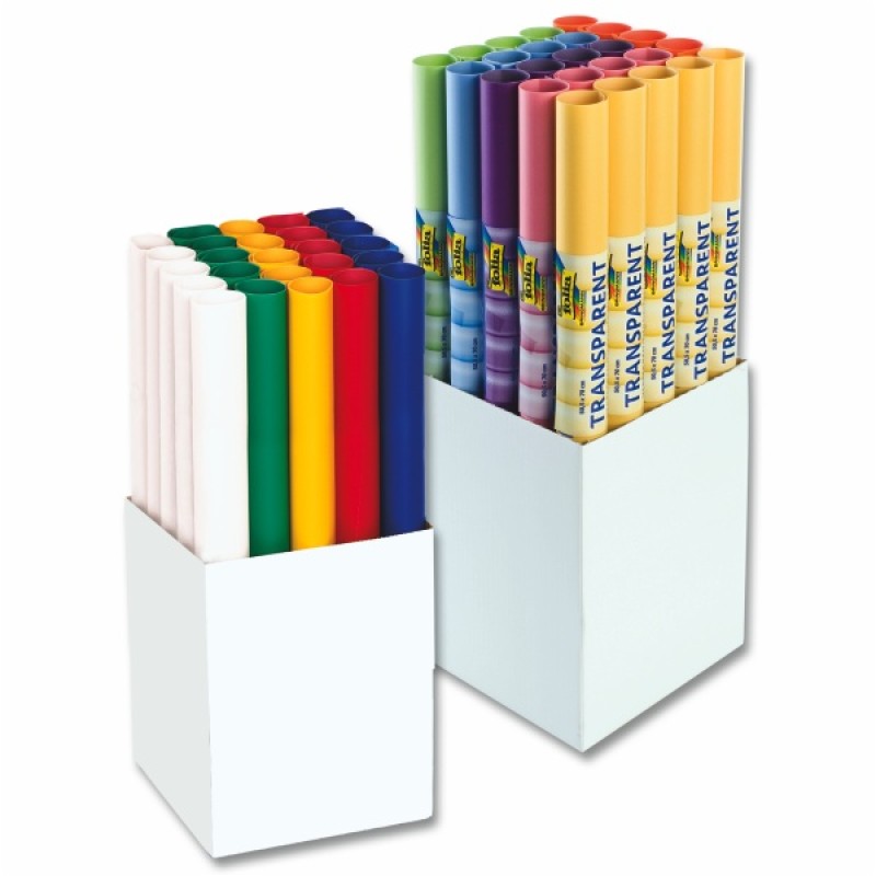 ΧΑΡΤΙΑ FOLIA ΔΙΑΦΑΝΗ 115gr ΡΟΛΛΟ 50,5χ70cm ΑΣΟΡΤΙ  (stand 25τεμ.)