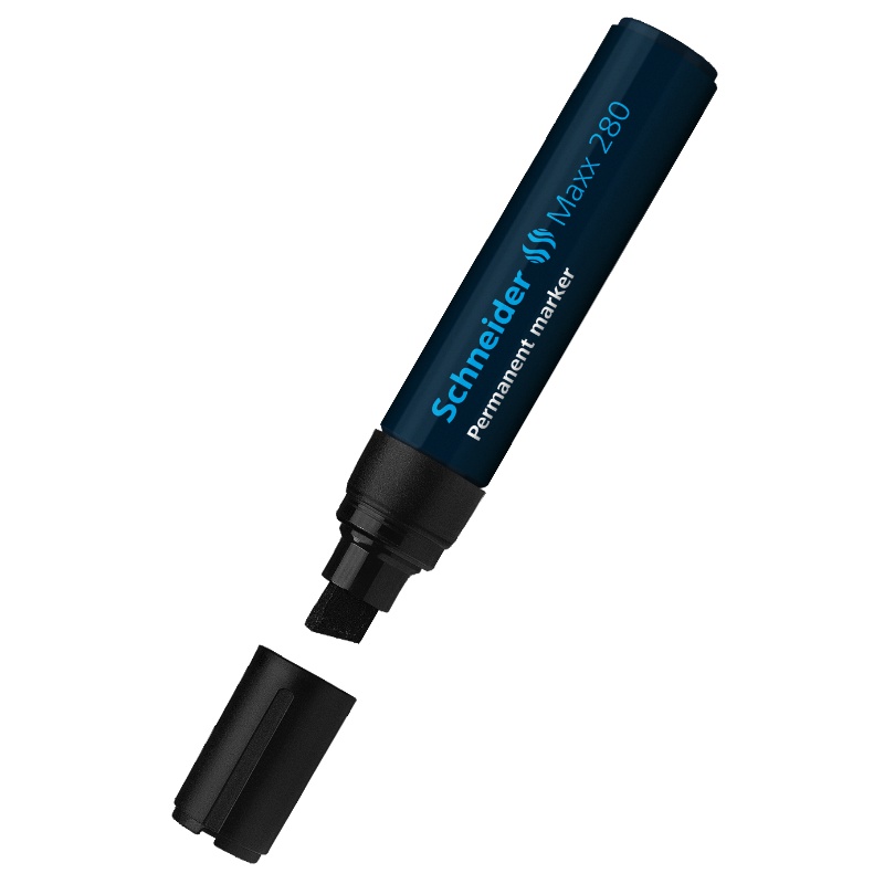 ΜΑΡΚΑΔΟΡΟΙ SCHNEIDER PERMANENT MAXX 280 ΠΛΑΚΕ 4+12 mm ΜΑΥΡΟ