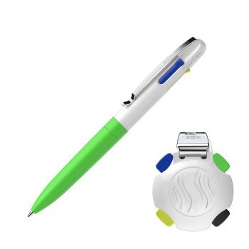 ΣΤΥΛΟ SCHNEIDER TAKE 4 (τετράχρωμο neon green-white στέλεχος)