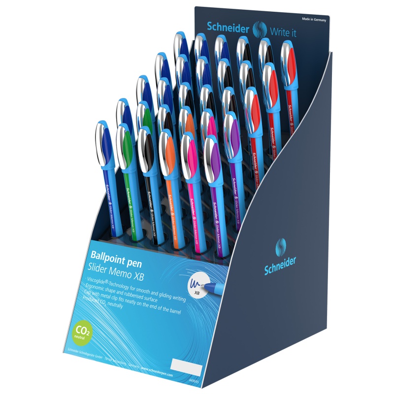 ΒΙΤΡΙΝΑ ΣΤΥΛΟ SCHNEIDER SLIDER MEMO XB (stand 30τεμ.)