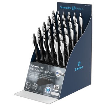 ΒΙΤΡΙΝΑ ΣΤΥΛΟ SCHNEIDER SLIDER RAVE BLACK (stand 30τεμ.)