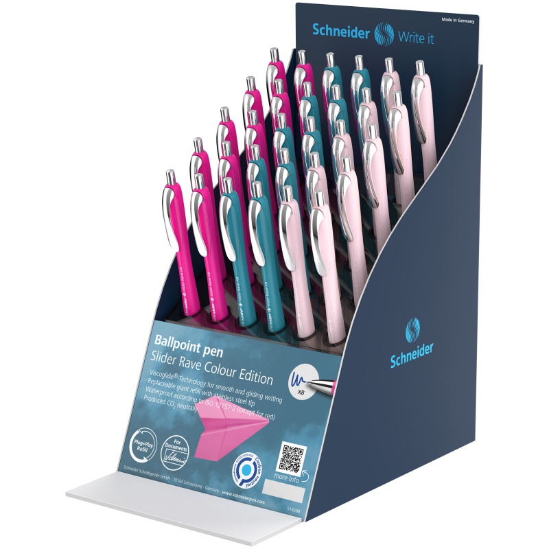 ΒΙΤΡΙΝΑ ΣΤΥΛΟ SCHNEIDER SLIDER RAVE COLOR (stand 30τεμ.)