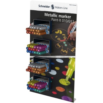 ΒΙΤΡΙΝΑ ΜΑΡΚΑΔΟΡΟΙ SCHNEIDER METALIC PAINT-IT 010/011  (stand 70τεμ.)