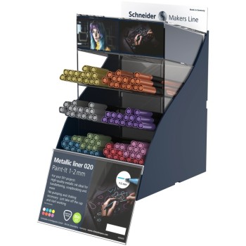 ΒΙΤΡΙΝΑ RACK ΜΑΡΚΑΔΟΡΟΙ SCHNEIDER METALIC PAINT-IT 020  (stand 100τεμ.)