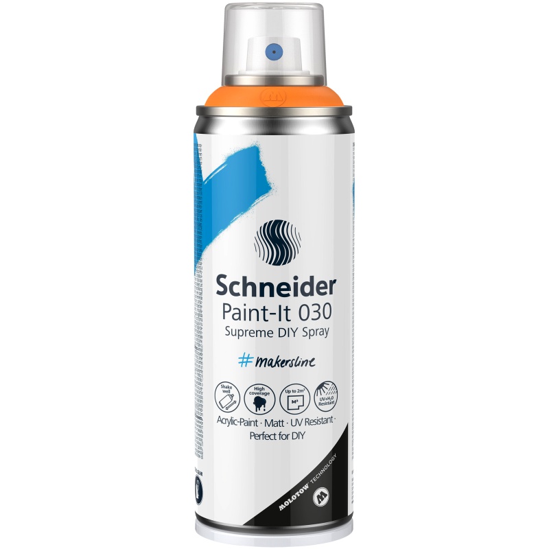 ΧΡΩΜΑΤΑ ΑΚΡΥΛΙΚΑ SCHNEIDER Σπρέι PAINT-IT 030 200ml LIGHT ORANGE
