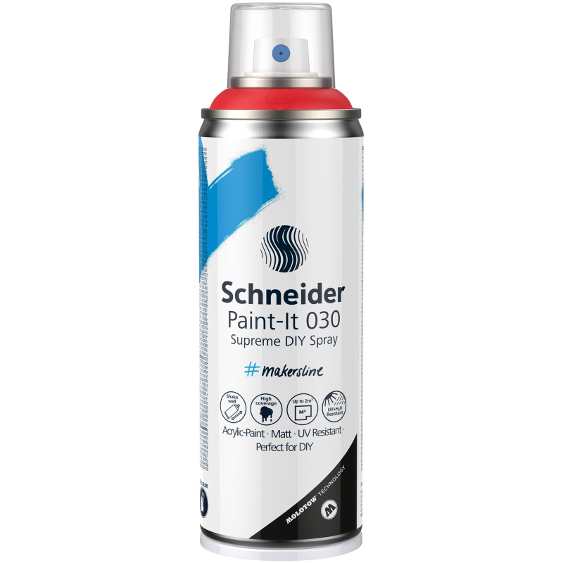 ΧΡΩΜΑΤΑ ΑΚΡΥΛΙΚΑ SCHNEIDER Σπρέι PAINT-IT 030 200ml RED