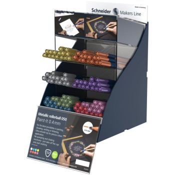 ΒΙΤΡΙΝΑ RACK ΜΑΡΚΑΔΟΡΟΙ SCHNEIDER PAINT-IT METALIC 050 ROLLERBALL (0.4mm) 100τεμ.