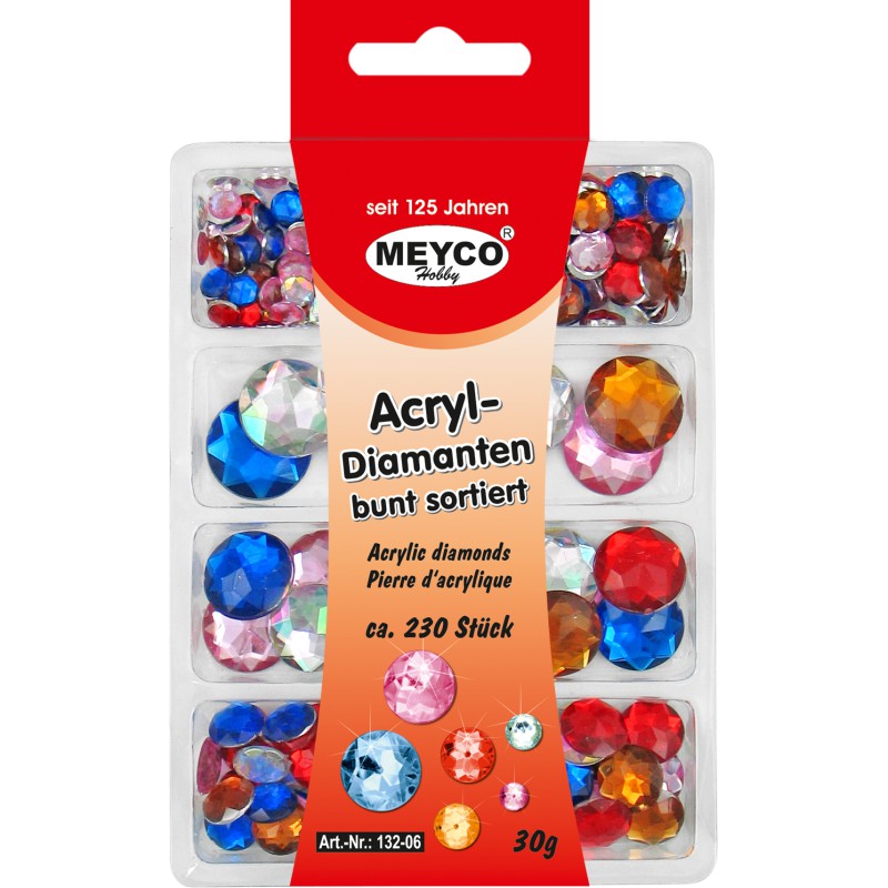 ΠΟΥΛΙΕΣ STRASS ΑΚΡΥΛΙΚΕΣ ΔΙΑΜΑΝΤΙ MIX 230τεμ. (διάφορα μεγέθη και χρώματα)