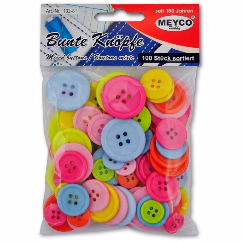 ΚΟΥΜΠΙΑ ΠΛΑΣΤΙΚΑ MEYCO ΔΙΑΦΟΡΑ ΧΡΩΜΑΤΑ  ΣΕΤ 100τεμ.