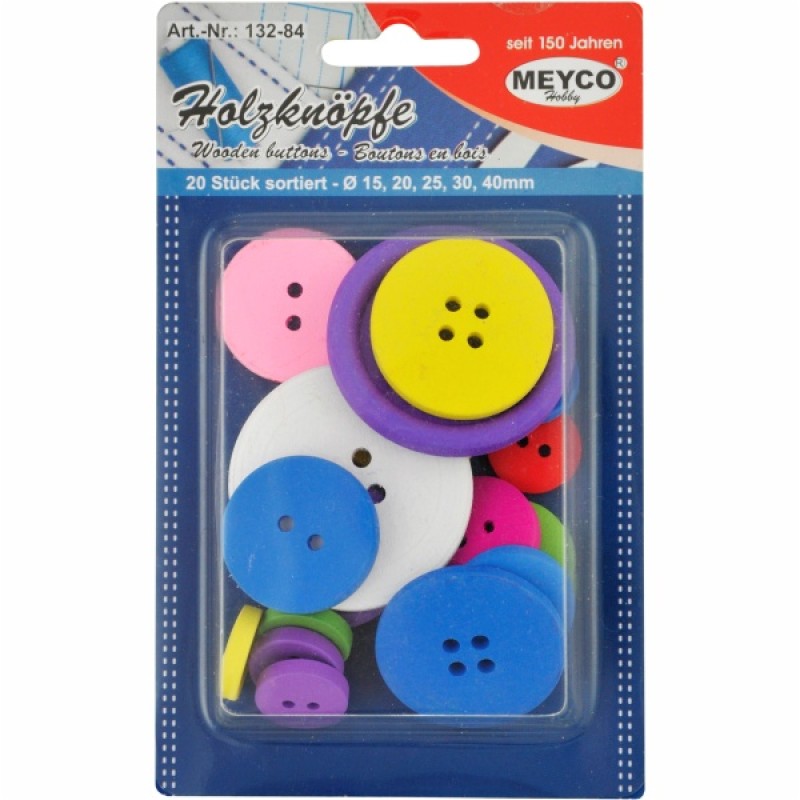 ΚΟΥΜΠΙΑ ΞΥΛΙΝΑ MEYCO ΔΙΑΦΟΡΑ ΧΡΩΜΑΤΑ ΚΑΙ ΜΕΓΕΘΗ  ΣΕΤ 20τεμ.